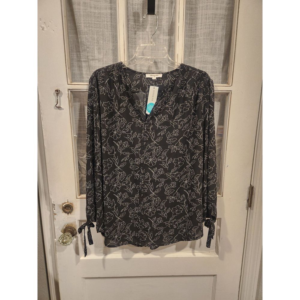 Monday Fun Amiyah Tie Sleeve Blouse Women's Size XXL